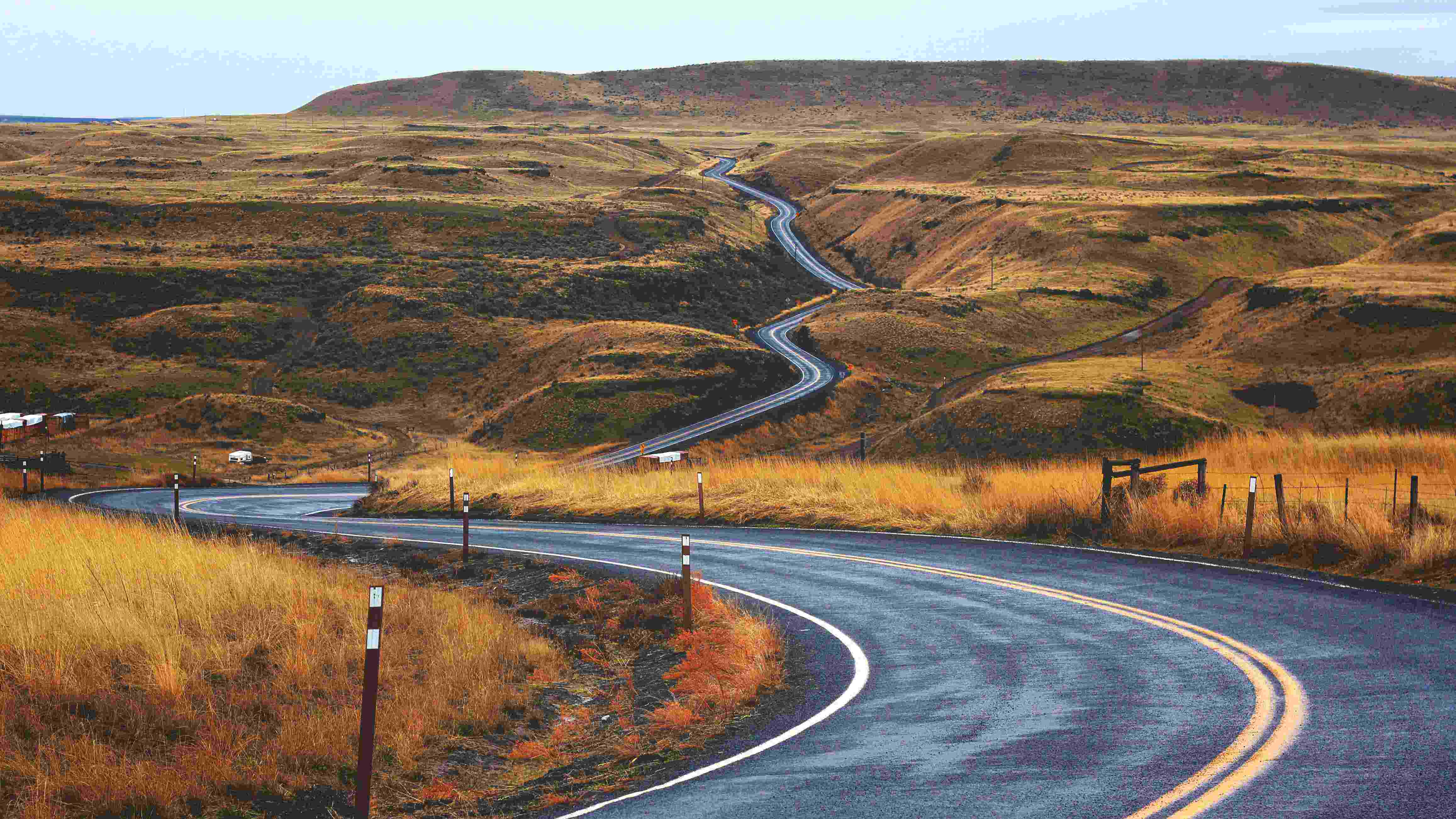 picture, road winding through hills